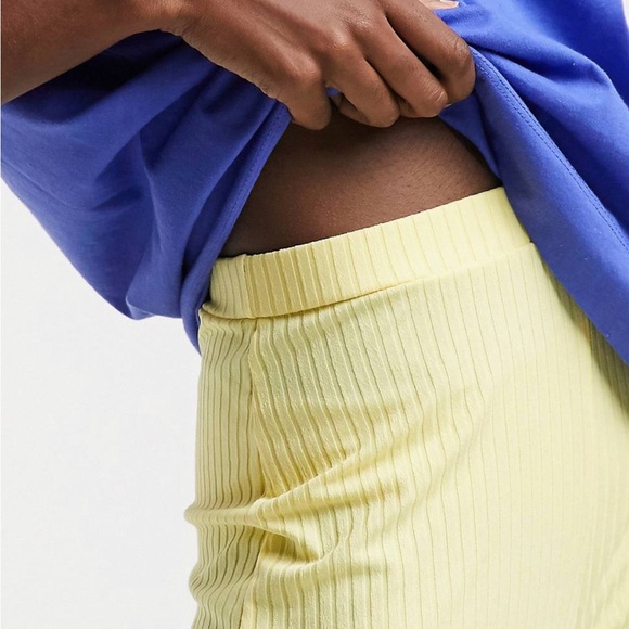 Collusion Ribbed Yellow Pants - Picture 2 of 3